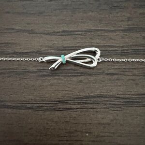 Tiffany & Co. Silver and Turquoise Bow Bracelet